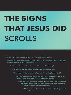 cover image of The Signs That Jesus Did Scrolls